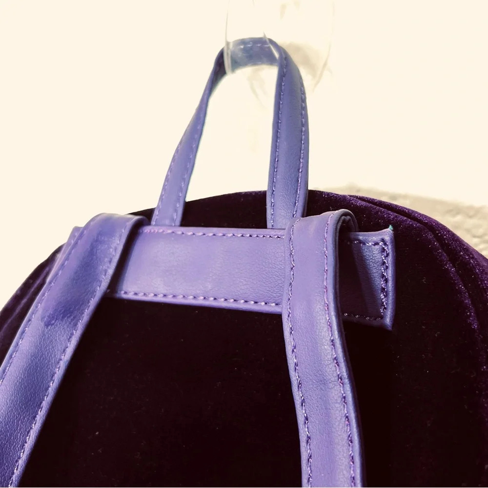 Loungefly Disney Villains Ursula Velvet Mini Backpack Purple